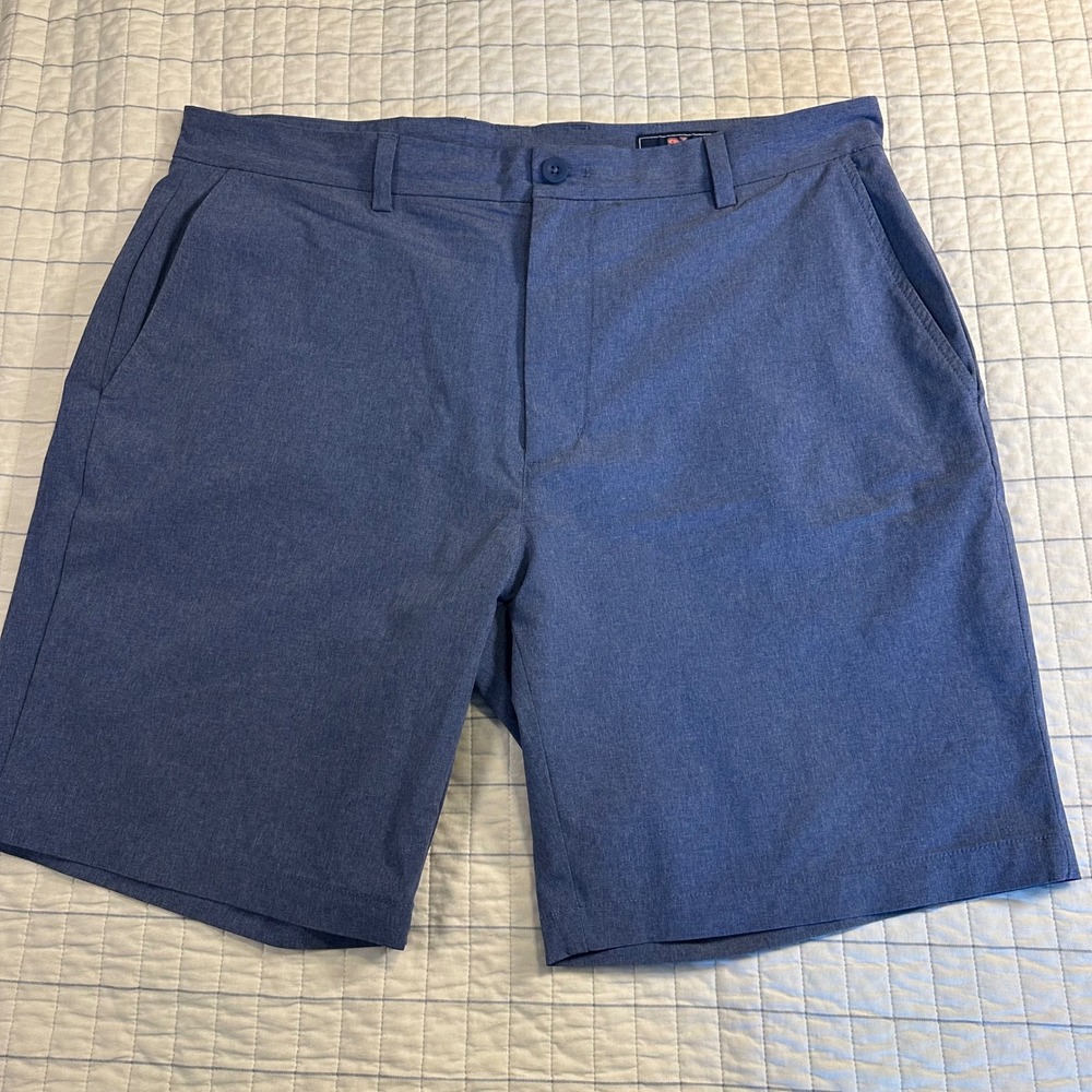 Vineyard Vines Mens Performance Breaker Shorts Blue Heather‎ Golf Stretch 38